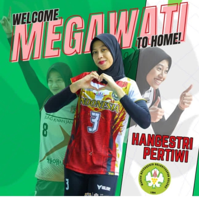 Followers akun Instagram klub voli putri Turki Manisa BBSK terus bertambah usai umumkan bergabungnya pemain Indonesia Megawati Hangestri Pertiwi. [Instagram]